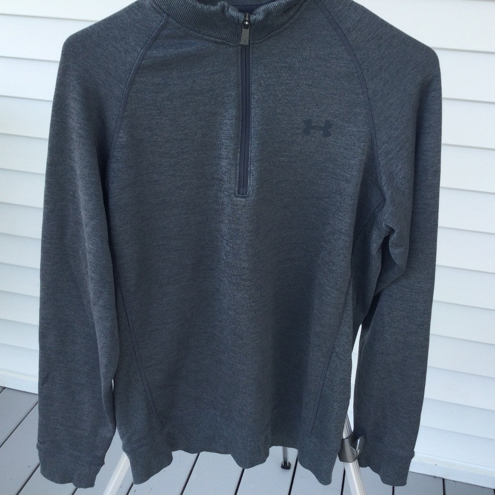 Under Armour Gray Heath 3/4 Zip Jacket, Size Medium